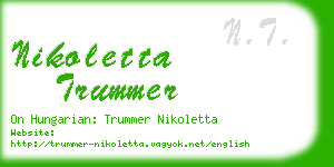 nikoletta trummer business card